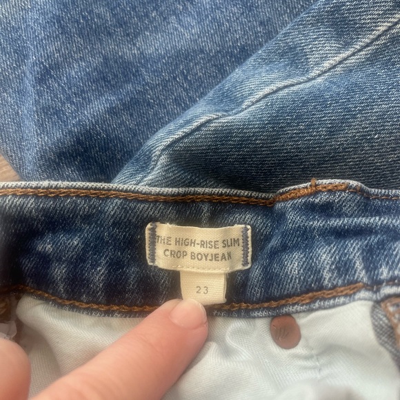 Madewell The High-Rise Slim Boyjean in Barksdale Wash size 23 - Picture 4 of 7